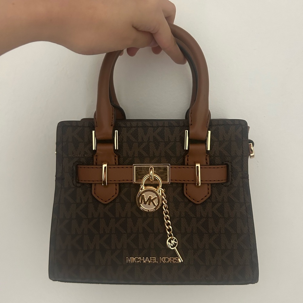 Michael Kors Brown and Gold Purse